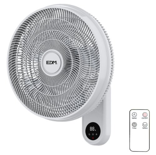 Ventoinha De Parede 55W; 57,24 Db; 40 Cm Com Comando        