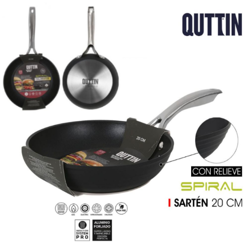 Frigideira Aluminio Todo Calor 20Cm Spiral Quttin           