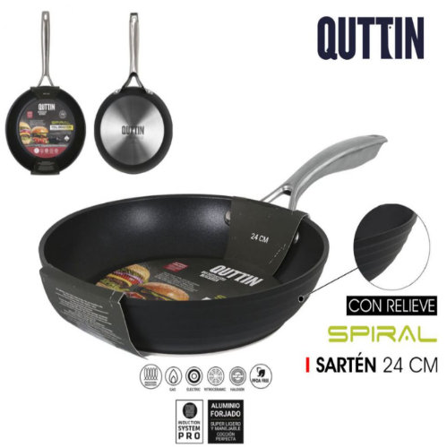 Frigideira Aluminio Todo Calor 24Cm Spiral Quttin           
