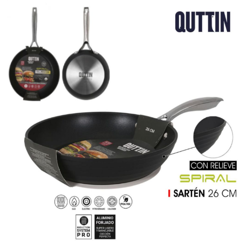 Frigideira Aluminio Todo Calor 26Cm Spiral Quttin           