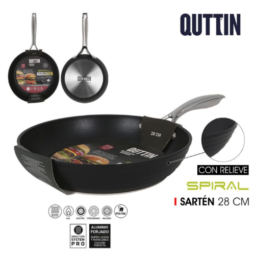 Frigideira Aluminio Todo Calor 28Cm Spiral Quttin           