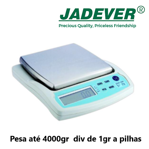 Balança Jadever Jkh-4000 Pesa 4000Gr Div. 1Gr A Pilhas      