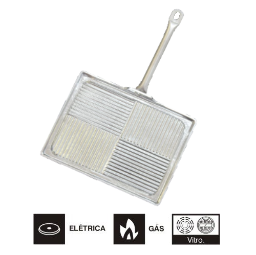 Grelhador Aluminio Canelado Refª 2 - 40X30Cm Pertos         