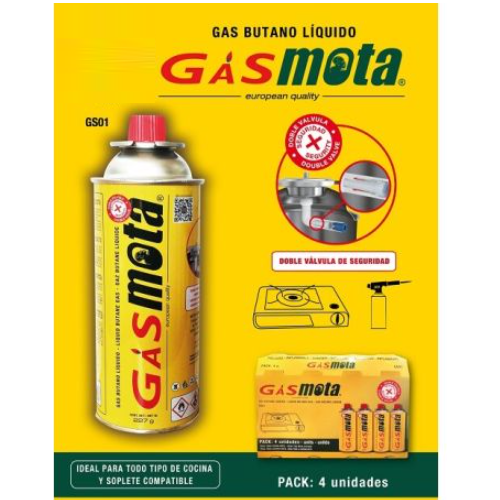 Gasmota Gás Butano 227G P/Cozinha E Maçarico Pack De 4 Unid 