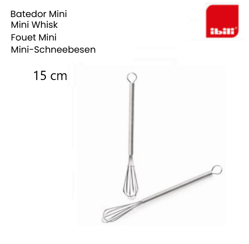 Batedor De Varas Mini Inox 15Cm Ibili                       