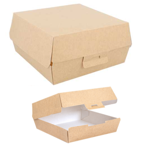 Caixa Hamburguer Thepack 17,6X16,8X7,8Cm Xl Cart. Nat 50 Und