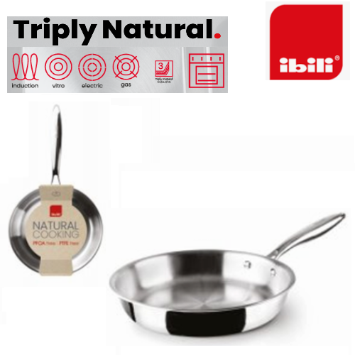 Frigideira Inox Triply Natural Todo Calor 30X5,5Cm Ibili    
