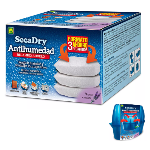 Pack Recargas Secadry Anti-Humidade 3 Uds X 450G            
