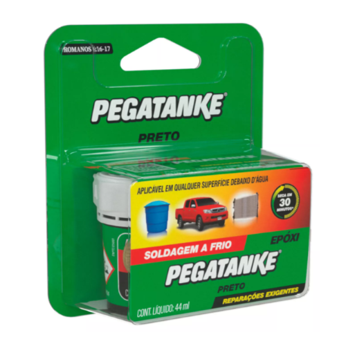 Epóxi Profissional Bicomponente Preto 44Ml Pegatanke        