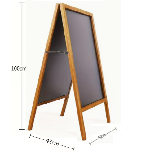 Quadro Ardosia Duplo 50X100Cm Madeira Castanha              