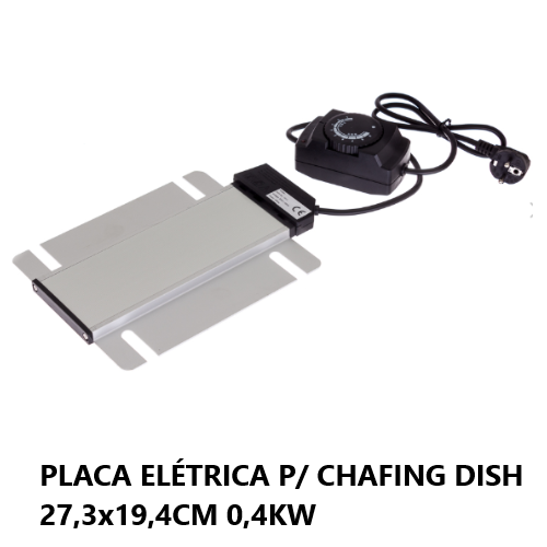 Placa Elétrica P/ Chafing Dish 27,3X19,4Cm 0,4Kw            