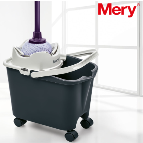 Balde Com Espremedor Automatico E Rodas 14 Litros Mery      