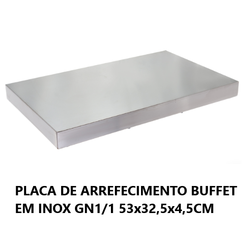 Placa Arrefecimento Buffet Em Inox Gn1/1 53X32,5X4,5Cm      