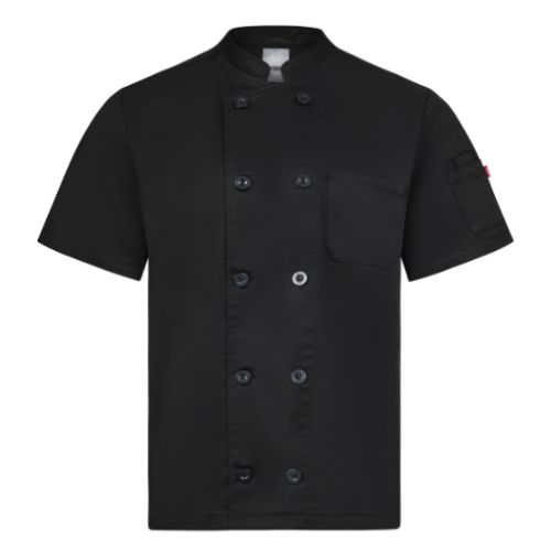 Jaleca Cozinha Manga Curta Bot. Preto Tamanho-Xs            