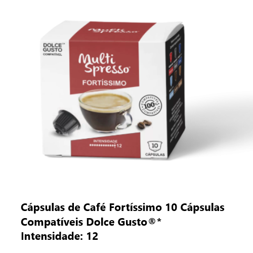 Cafe 10 Capsulas Multispresso Dulce Gusto Fortissimo Int.12 