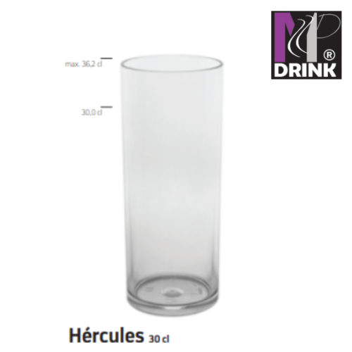 Copo Tubo Policarb. Hercules 30Cl Alt.-154 Diam.-63Mm       