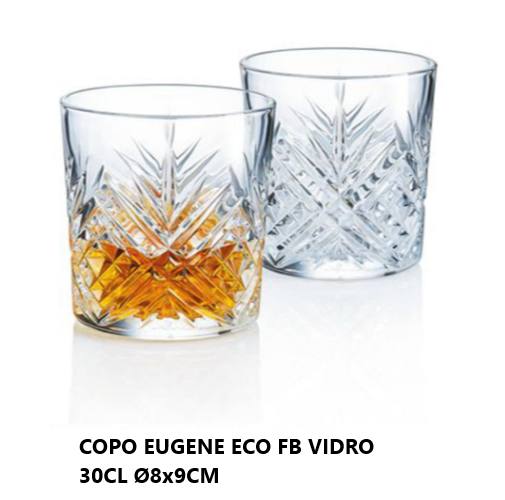 Copo Eugene Eco Fb Vidro 30Cl Ø8X9Cm Luminarc               