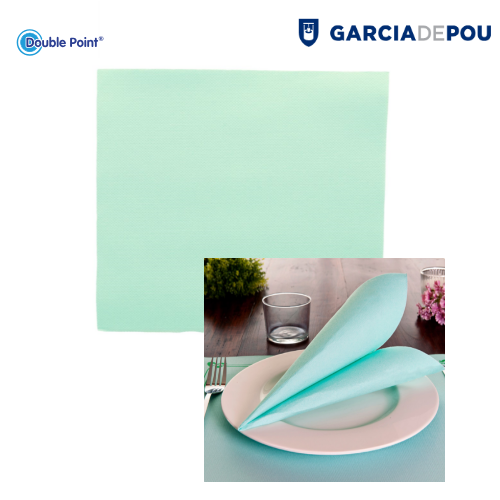 Guardanapo Ecolabel 39X39Cm Verde Água Tissue 50 Unid       