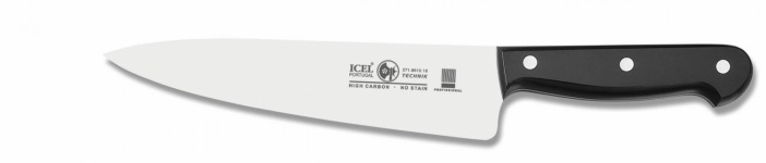 Faca De Chefe 20Cm Technick Cabo Preto  271.8610.20 Icel    