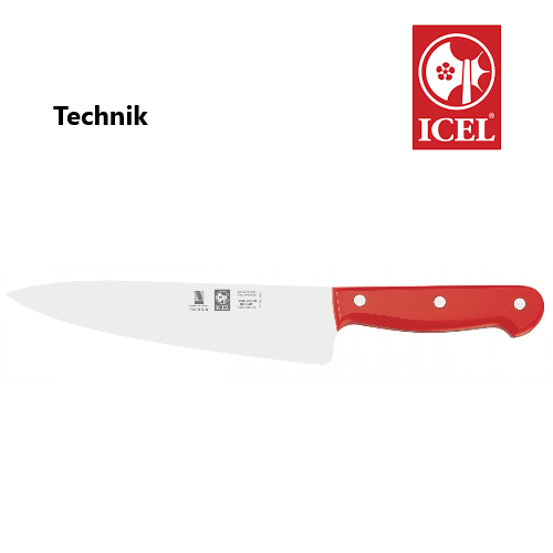 Faca De Chefe 20Cm Technik  Cabo Vermelho  Icel             