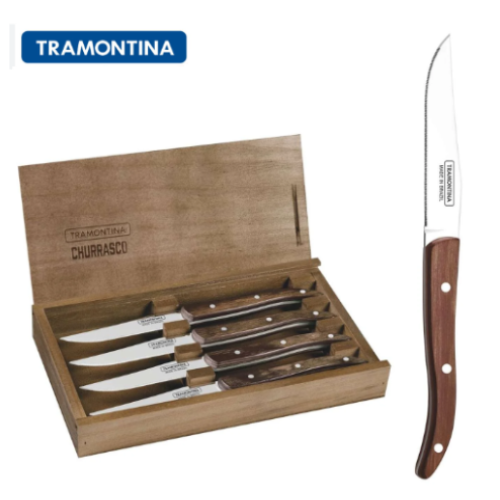 Conjunto De 4 Facas De Bife Paisano 29899/517 Tramontina    