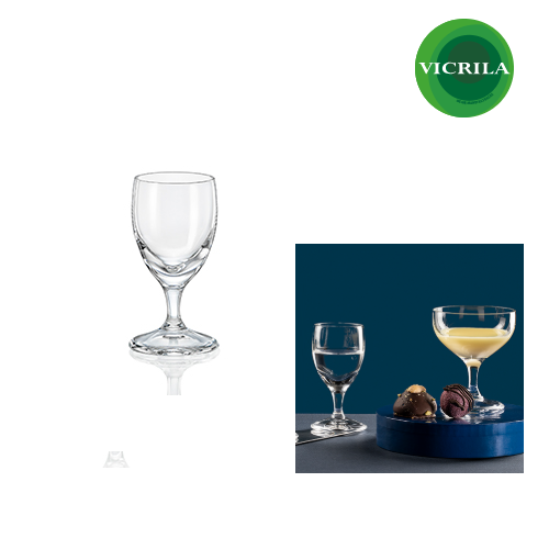 Caixa Com 6 Calices Vidro Para Licor 3Cl Praline  Vicrila   