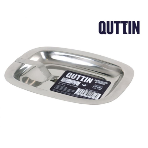 Bandeja Para Trocos Inox C/Mola 15X12Cm Quttin              
