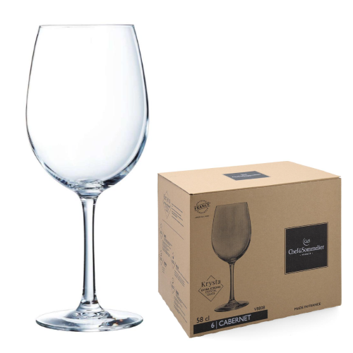 Caixa 6 Çalices  58Cl  Tulip  Cabernet Chef &amp; Sommelier     