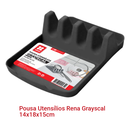 Pousa Utensílios Rena Grayscal 14X18X15Cm                   