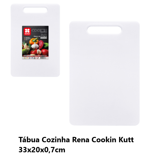 Tábua Cozinha Branca Rena Cookin Kutt 33X20X0,7Cm           