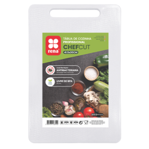 Tábua Cozinha Profissional Branca Rena Chefcut 41X30X1,5Cm  