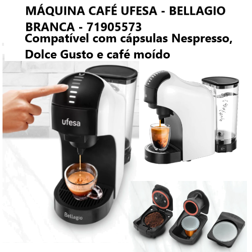 Maquina De Cafe Bellagio Branca 71905573 Ufesa              