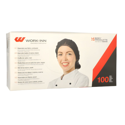 Redes Para O Cabelo Nylon Cor Preto Work-Inn 100  Unid.     