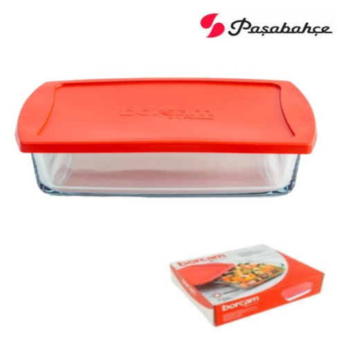 Assadeira De Vidro Com Tampa Borcam 1320 Cc                 