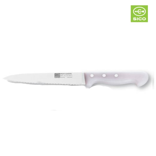 Faca P/Legumes C/Serrilha Cabo Branco 12Cm Pro Sico         