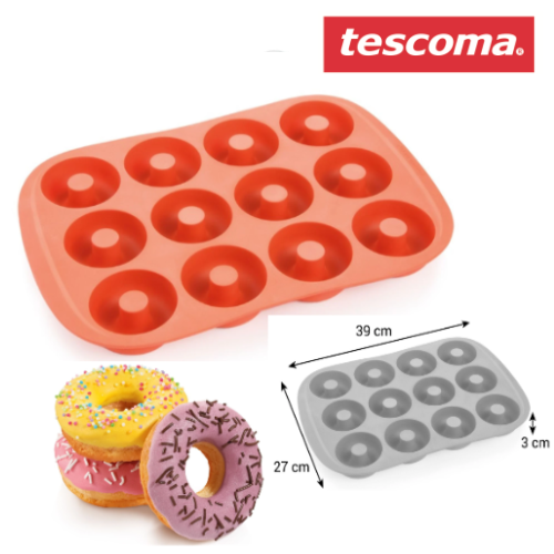 Forma Em Silicone Para 12 Donuts 39X27X3Cm Tescoma          