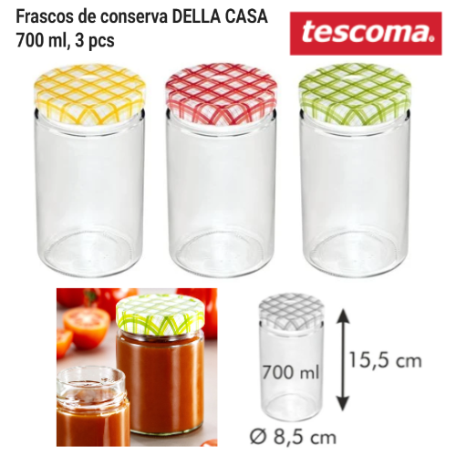 Frascos De Conserva Della Casa 700 Ml, 3 Pcs Tescoma        