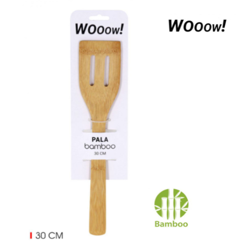 Colher De Cozinha Em Bambu 30Cm Com Rasgos Wooow            