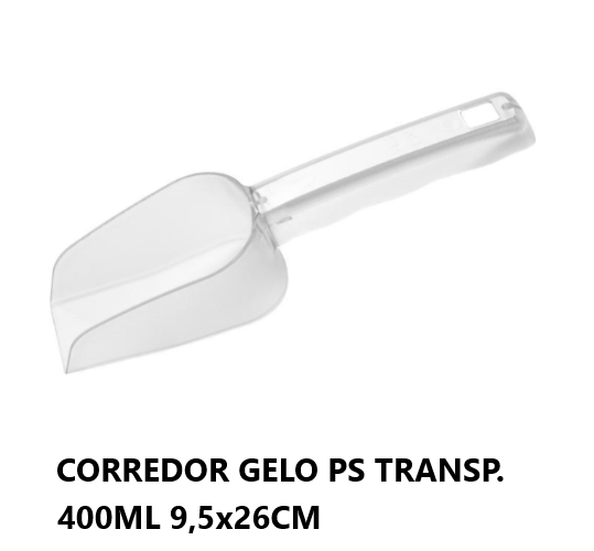 Corredor Gelo Ps Transparente 400Ml 9,5X26Cm                