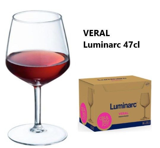 Caixa De 6 Calices Veral 47Cl Luminarc                      