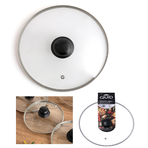 Tampa Vidro Renova 32Cm Aro Inox Quid                       