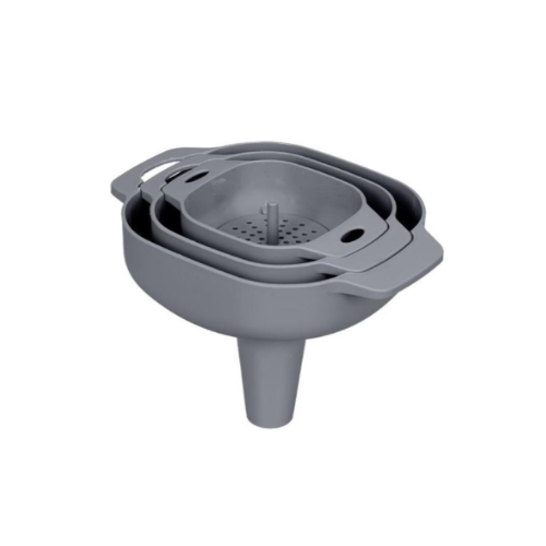 Funil Plastico C/Filtro Conjunto 3 Peças Bager              