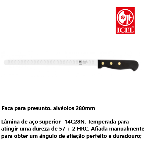 Faca Para Presunto. Alvéolos Lamina De 280Mm Icel           