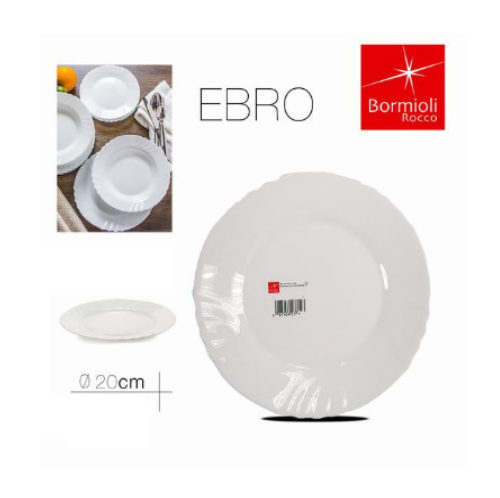 Prato Sobremesa 20 Cm  Ebro Bormioli                        