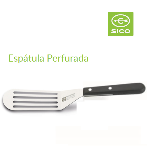 Espatula Dobrada Perfurada 19Cm Cabo Pt  (Sico)             