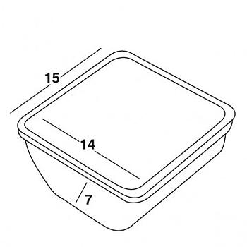 Compartimento Para Disp.Cocktail Gr 14X14,5X7,3Cm           