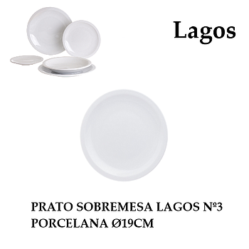 Prato S/Mesa  Aba Estreita Nº3 19 Cm Modelo Lagos           