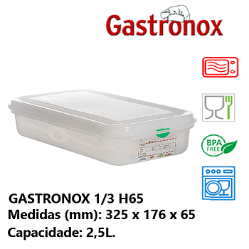 Caixa Gastronorm 1/3 2.5 Lts (Trilla)                       