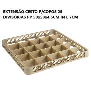Extençao De Cesto 50X50X7 Cm  25 Div. Jw252 Lz              
