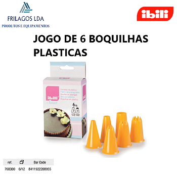 Jogo De 6 Boquilhas Plastico  768300 Ibili                  